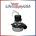 LifeSupplyUSA Central Vacuum Boat Lift 2 Stage Motor Replacement, 120V, 1200 Watt High Suction Tangential Bypass Discharge Blower Horn with Wires