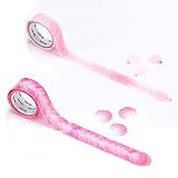 Bande Masking Tape Flowers Stickers bundle of 1 Sakura Petals Stickers (BDA218) and 1 Mini Petals Pink Stickers (BDA179) Bande Tape, with a Message Card, Sakura&Pink Petal