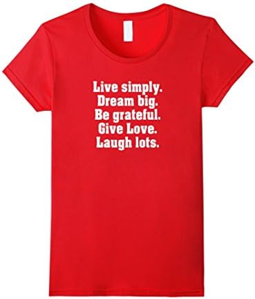 Womens Live simpley. Dream big. Large Red