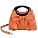 FASH Limited Bowk-not Ruffle Accent Handbag PU Leather Handbag - Orange