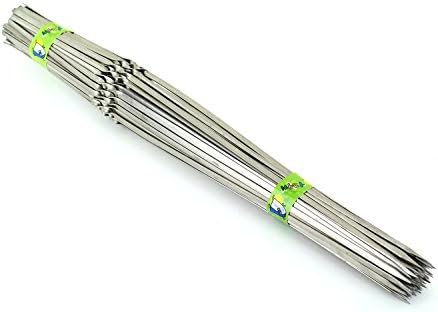 CharbabGrill 13-inch Stainless Steel Flat Shish Kebab BBQ Skewers Value Pack of (100)