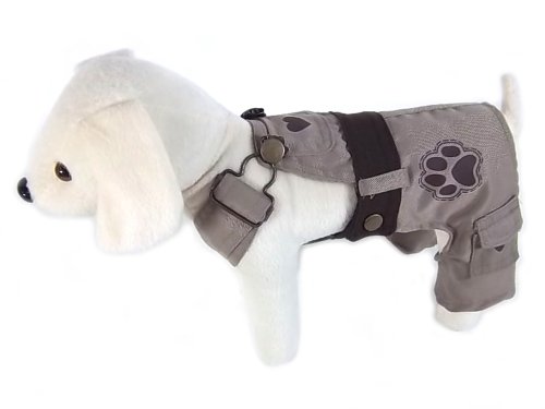 UP Collection Classic Dog Dress with Adjustable Snap Buttons, Beige, Large