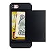 iPhone 7 Case, New Fashion 4.7-Inch Slim Armor Hidden Wallet Case With Card Slot Holder for Apple iPhone 7 (Black)