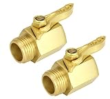 SOMMERLAND A1010 Full Flow Heavy Duty Ergonomic Garden Hose Shut Off Valve -2PK with 10 Hose Washer Pack