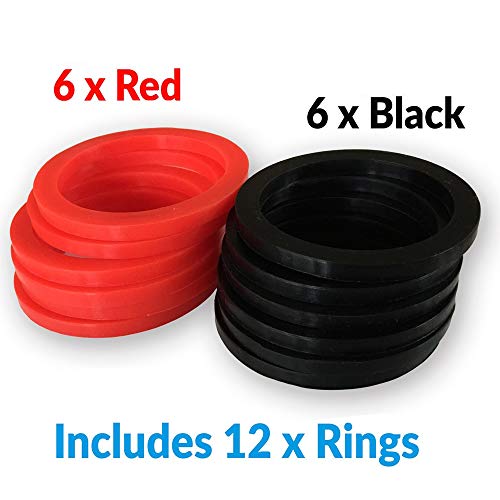 haxTON Popular Silicon Creative Ring Toss Game Replacement Ring Toss Family Games Yard Games Assemble Easily for Kids Adults for Indoor Outdoor Sports 12 pcs 6 Red 6 Black (Replacement Ring toss) - Thumbnail 4