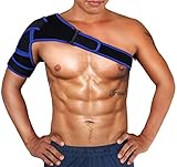 Vitoki Shoulder Brace Adjustable Rotator Cuff Support for Men or Women Breathable Neoprene Compression Sleeve Wrap Left or Right Shoulder Large