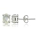 Sterling Silver Cabochon Stone Oval 6x4mm Prong-set Stud Earrings