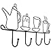 Decorative Wall Hooks for Coats | 4 Hook Coffee Mug Wall Rack | Hooks Rack/Holder for Grill Accessories Kitchen Utensil | Wall Mounted Key Holder Key Rack Key Hanger | Bathroom Towel Hooks | Hat Rack