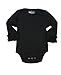 RuffleButts Ruffled Long Sleeve Layering Bodysuit - Black - 12-18 Months