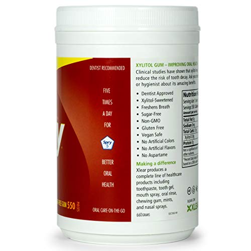 Spry Fresh Natural Xylitol Chewing Gum Dental Defense System Aspartame