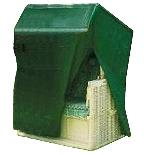 Kronenburg Strandkorb Schutzhülle winterfest 125x90x165/135cm in grün – Abdeckhaube für Strandkorb wasserdicht mit 2 Reißverschlüssen