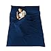 AUSTY Double Sleeping Bag Liner Camping Sleep Sheet Soft and Breathable for Travel Hotel Outdoor Picnic Business Trip(Navy Blue,63″ x82.7″)thumb 1