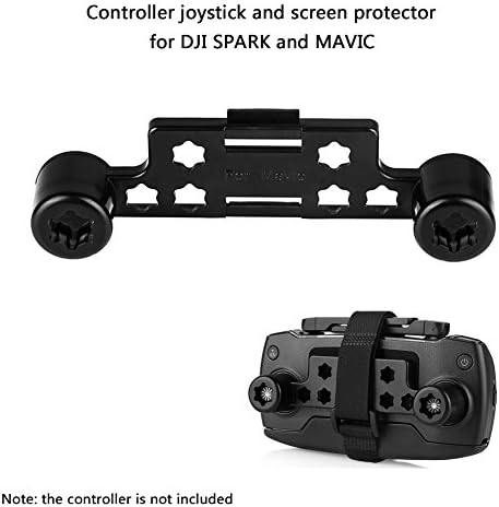 Joint Vcitory Upgraded Transmitter Clip Remote Controller Joystick Screen Guard Protector Thumb Rocker Stick Holder Bracket with Strap for DJI Spark and Mavic Pro (Black)