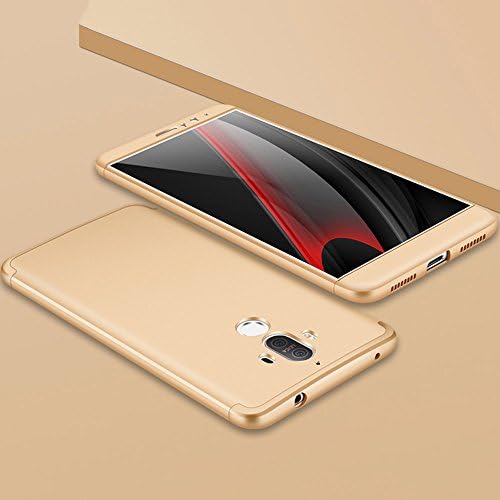 Huawei Mate 9 Case,360 Degree Full Cover Removable Hard PC Frame 3 in 1 Shockproof Hybird Slim Tough Armor Phone Case for Huawei Honor 8 Pro/V9/6X/GR5 2017/Mate 9 (Mate 9, Gold)