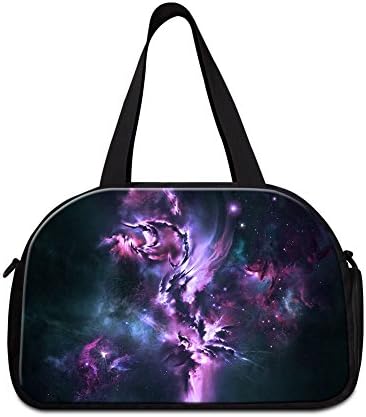 Dispalang Galaxy Design Travel Bag for Women Cool Mens Gym Bag Shoulder Duffle Bag