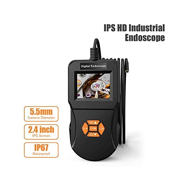 ONEVER Industrielle Endoskop-Inspektionskamera mit 5,5-mm-Mikroschlangenkamera Hi-Vision 720P IPS-Bildschirm IP67… – Bild 6