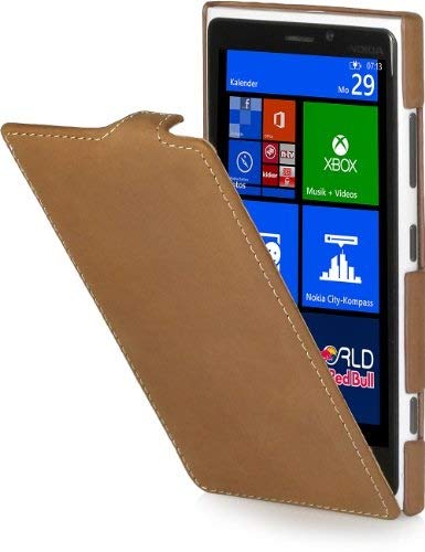StilGut Exclusive UltraSlim Leather Case for Nokia Lumia 920, Cognac Old Style — image 1
