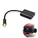 Poyiccot Toslink Splitter 1 in 2 out, Digital Optical Audio Splitter 1 Male to 2 Port Female Fiber Optic Switcher Black
