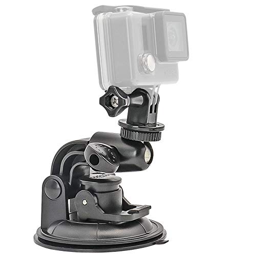 Heavy Duty Camera Car Windshield Mount with 1/420 Adapter for GoPro Hero Series and All Cameras