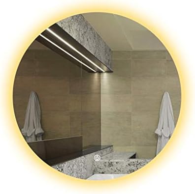 壁掛けミラーライト ハリウッドスタイル Ledバニティメイク照明器具ストリップ 化粧台用バスルームドレッシングルーム 化粧鏡 Color ギフ 包装 Lights 90cmx90cm Size Warm