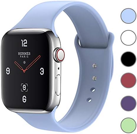 KEOLUS Compatible with Apple Watch Band 38mm 40mm 42mm 44mm, Soft Silicone Women and Men Sport Band Replacement Parts for iWatch Band Series 4 3 2 1
