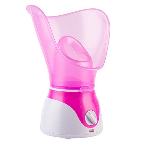 Lightton Spa Home Facial Steamer with Timer,Hot Mist Moisturizing Cleaning Pores Clearing Blackheads,Rejuvenate and Hydrate Your Skin for Youthful Complexion,Bonus 1 Piece 20ml Empty Bottle
