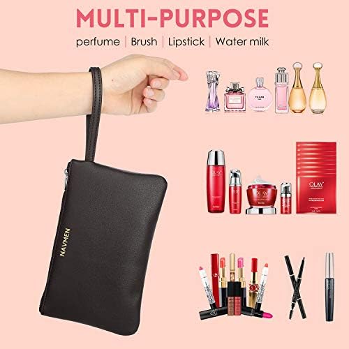 Small Makeup Bag for Purse Travel Makeup Pouch Waterproof PU Leather Cosmetic Bag with Handlehe&Zipper for Women Girls(8.07x5.03 Inches)Brown 5 Small Makeup Bag for Purse Travel Makeup Pouch Waterproof PU Leather Cosmetic Bag with Handlehe&Zipper for Women Girls(8.07x5.03 Inches)Brown