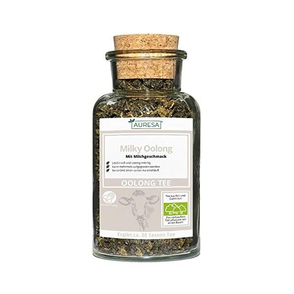 AURESA Milky Oolong loser Tee im Glas | 100g Oolongtee mit Milcharoma | Kann mehrmals aufgebrüht werden – Bild 3