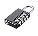 MazePlus 4 Digit Combination High Security Resettable Padlocks Black 1-Pack - Heavy Duty Weatherproof Construction - Ideal For Lockers, Suitcases, Travel Bags, Chains & More