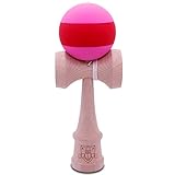 Kendama Rubberized Pink & Red Matte And Extra String