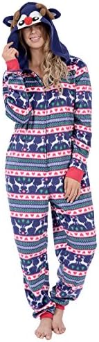 Body Candy Women's Sherpa Character Onesies (Oh Deer, Medium)