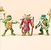 Teenage Mutant Ninja Turtles | Action Figure Collectible Toy weapons | [Raphael, Michelangelo, Donatello and Leonardo,Splinter, Foot Soldier] | Cake Toppers | Party Favors- 6 Pcs (Classic Version)