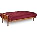 Nirvana Futons Stanford Wood Futon Frame - Queen Size (Frame Only), Transform to 3 Positions - Sofa, Lounger, Bed