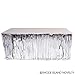 Rhode Island Novelty Silver Metallic Foil Fnge Table Skirt 144 Inch x 30 Inch Party Decoration