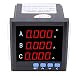 Akozon AC Ammeter Voltmeter Digital LED Three-Phase AC Ammeter Voltmeter Programmable Amp Volt Meter True RMS Measurement(Black) primary
