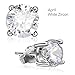 UHIBROS 6 Pairs Stainless Steel Stud Earrings Set For Mens Womens Hypoallergenic Cubic/Square Zircon Earrings 18K White Gold 316L CZ Earring