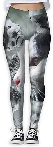 Women's Funny Cats Clouds Flex Yoga Leggings Pants Exercise Capri