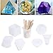 Resin Casting Molds Large Clear DIY Silicone Molds for Epoxy Resin Including Spherical, Cubic, Diamond, Pyramid,Triangular Pyramid, Stone Shape Mold, with Measurement Cups& Wood Sticks [6 Pack]