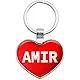 Graphics and More Metal Keychain Key Chain Ring I Love Heart Names Male A Alfo - Ali