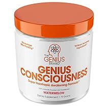 Genius Consciousness - Super Nootropic Brain Booster Supplement - Enhance Focus, Boost Concentration & Improve Memory | Mind Enhancement with Alpha GPC & Lions Mane Mushroom for Neuro Energy & IQ