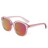 Bluekiki Polarized Mirror Fashion Oversized Round Women Sunglasses