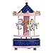 Leagway Wooden Merry-Go-Round Music Box 4 Horses Rotating Carousel Birthday Valentine's Christmas Kids Girls Children Gifts Toy Decorations