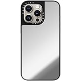 CASETiFY Mirror iPhone 15 Pro Max Case [Reflective / 4.9ft Drop Protection/Compatible with Magsafe] - Silver On Black