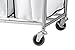 Laundry Hamper with Wheels - Rolling Laundry cart Heavy Duty - Triple Laundry Sorter, Chrome/White Laundry Organizer