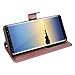 Galaxy Note 8 Case, LK [Wrist Strap] Luxury PU Leather Wallet Flip Protective Case Cover with Card Slots and Stand for Samsung Galaxy Note 8 (Rose Gold)