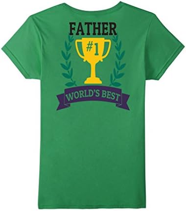 Women's Worlds Best Father Trophy Shirt Dad Fathers Day Gift Daddy XL Grass