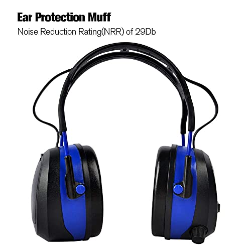Bluetooth Radio Earmuffs For Mowing, Hearing Protection Safety Ear