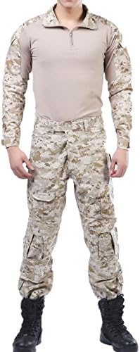 Digital Desert Tactical Camo ACU Combat Shirts Top Pant Uniform Sets Ripstop
