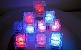 Eruner Multicolor [Ice Cubes Light]-12 Pack of Decorative LED Liquid Sensor Ice Cubes Shape Lights Submersible LED Glow Light Up for Bar Club Wedding Party Champagne Tower Decoration (12 Pack,Cube)