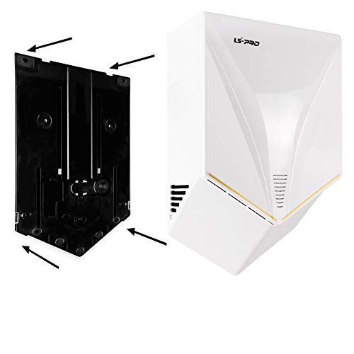 LS-PRO Automatic Hand Dryer for Commercial Bathrooms. High Speed Hot Air, Dry Hands in 7s. No Touch Operation with Infrared Sensor. Easy & Fast Installation. Low Noise 60 dB. 1 Year Warranty. - Thumbnail 5